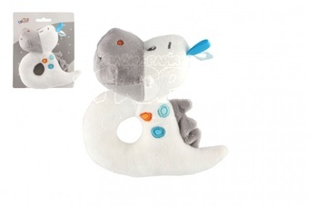 Dinosaurus chrastítko plyš 13cm na kartě v sáčku 0+