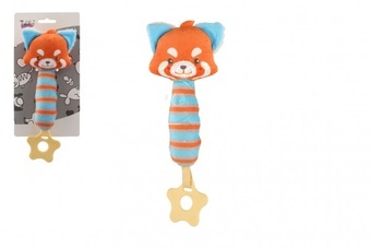 Pískátko/kousátko liška plyš 24cm na kartě v sáčku 0+