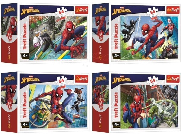 Trefl Puzzle mini Spiderman různé druhy 54 dílků