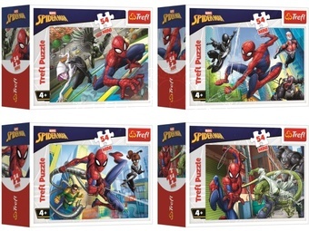 Trefl Puzzle mini Spiderman různé druhy 54 dílků