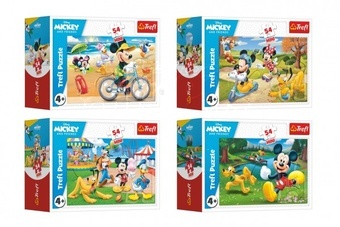 Trefl Puzzle Mickey Mouse různé druhy 54 dílků