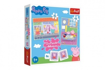 Puzzle 2v1 + Pexeso Peppa Pig