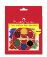 Faber Castell Vodové barvy 6ks základních barev jumbo