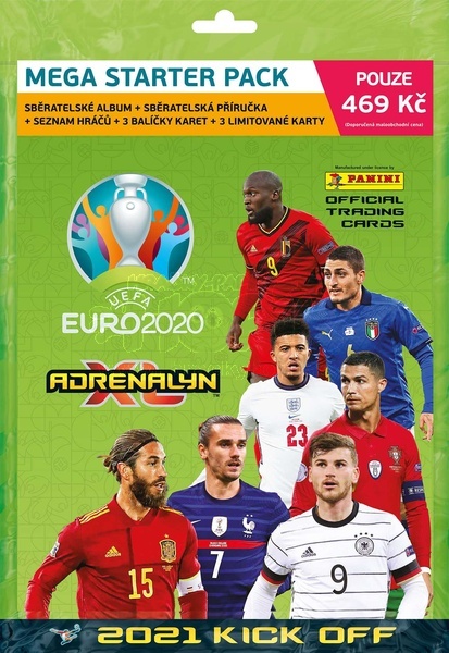 Panini Sběratelské karty EURO 2020 Adrenalyn 2021 KICK OFF starter set