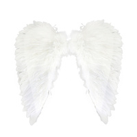 Andělská křídla bílá z peří 51x54cm