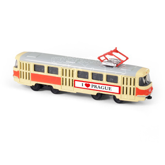 Tramvaj Tatra T3 česká kovová 16cm I LOVE PRAGUE retro