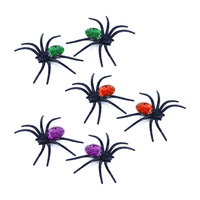 Dekorace pavouci s třpytkami 6ks Halloween