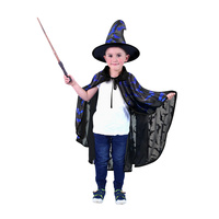 Plášť černý s kloboukem velikost S 72cm