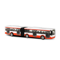 Kovový autobus červený 18 cm