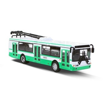 Rappa Trolejbus kovový 16cm zelený na zpětný chod
