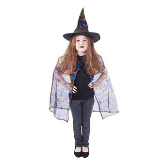 Dětský plášť s kloboukem čarodějnice Halloween