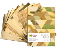 Blok dekoračních papírů Gold A4 10ls 150-230g/m2 Happy Color