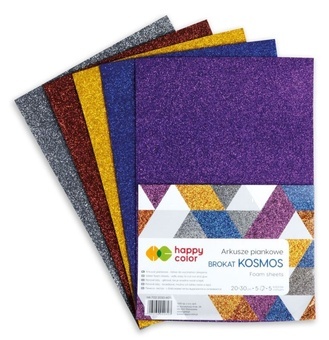 Dekorační pěna bez lepidla A4 5ls 5barev Happy Color MIX KOSMOS