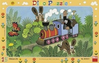 Dino Deskové puzzle Krtek a lokomotiva 15 dílků