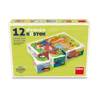 Dino Dřevěné kostky Kubus Povolání 12 kostek