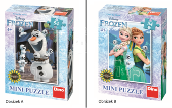 DISNEY POHÁDKY MIX 54 mini Puzzle