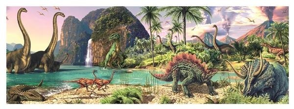 Dino Panoramatické Puzzle Dinosauři u jezera 150 dílků