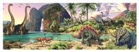 Dino Panoramatické Puzzle Dinosauři u jezera 150 dílků