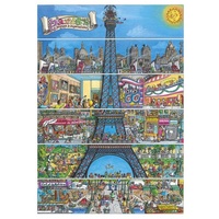 Dino Puzzle Eiffelova Věž kreslená 500 dílků