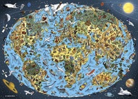 Dino Kreslená Mapa Světa 1000 dílků