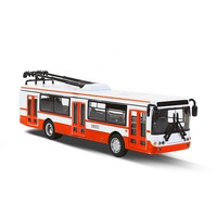 Rappa Trolejbus kovový 16cm červený na zpětný chod