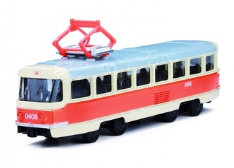 Tramvaj Tatra T3 česká kovová 16cm retro