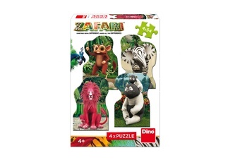 Dino Puzzle Zafari Zoomba a kamarádi 4x54 dílků