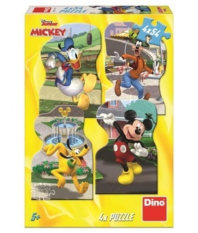 Dino Puzzle Mickey ve městě 4x54 dílků