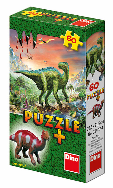 Dino Puzzle Dinosauři + figurka 60 dílků