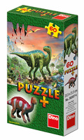 Puzzle Dinosauři 23,5x21,5cm 60 dílků + figurka