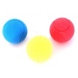 Soft míč na softtenis pěnový průměr 6cm mix barev