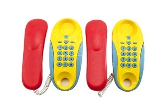 Dětské Telefony pokoj - pokoj plast na baterie 2ks vzdálenost 8m