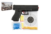 Pistole na kuličky 20cm plastová 3 druhy nábojů