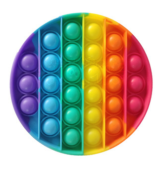 Bubble pops Praskající bubliny silikonová antistresová hra kruh duha