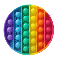 Bubble pops Praskající bubliny silikonová antistresová hra kruh duha