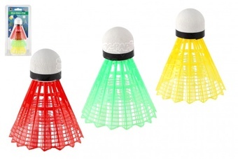 Míčky Košíčky na badminton plastové barevné 3ks