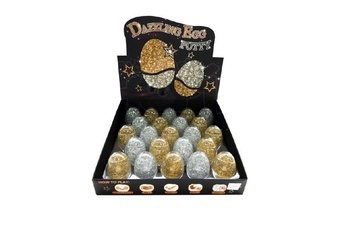 Sliz hmota vejce třpytivé glitter 7cm