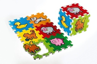 Pěnové puzzle Moje první zvířátka 15x15x1,2cm 6ks