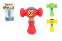 Kladívko pískací gumové různé barvy 13cm