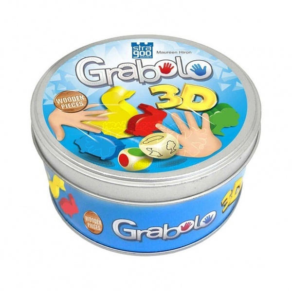 Stragoo Grabolo 3D společenská hra dřevo v plechové krabičce