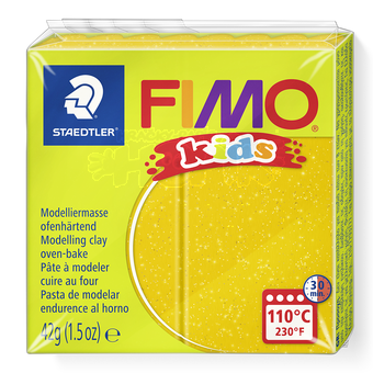 Modelovací hmota Fimo kids 42g zlatá se třyptkami