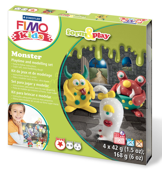 Sada Fimo kids Form & Play Příšerky