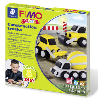 Sada Fimo kids Form & Play Stavební auta