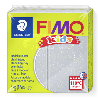 Modelovací hmota Fimo kids 42g Stříbrná se třpytky