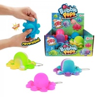 Bubble pops Přívěšek Praskající bubliny silikonová antistresová hračka chobotnice různé barvy