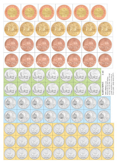 Papírové mince Matematika 1.ročník