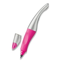 Stabilo ergonomické pero Easy Start pro leváky stříbrné metalická-růžová
