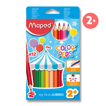 Pastelky Maped trojhranné Jumbo 12 ks