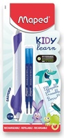 Gumovací Roller Ball 0,7mm MAPED Kidy Learn+2 náplně Zajíc
