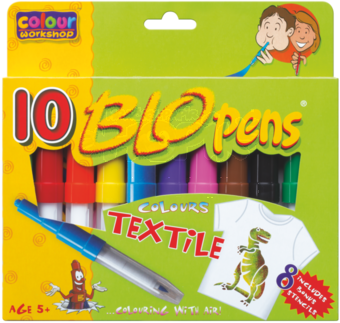 Foukací fixy na textil 10 ks v krabičce